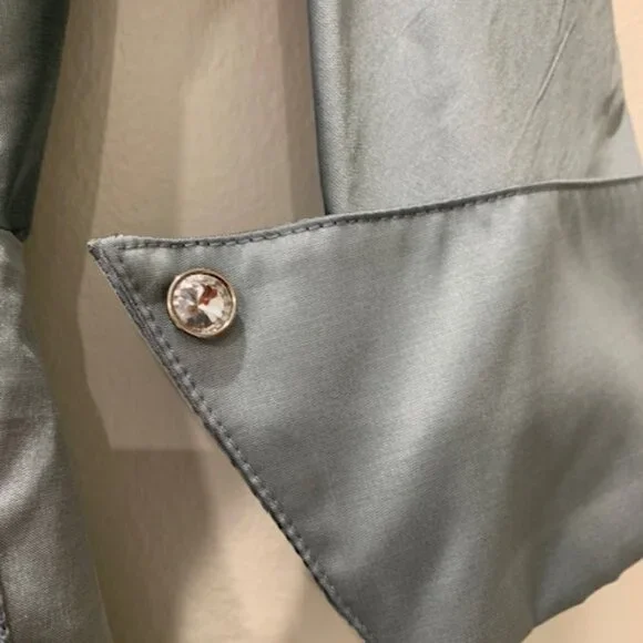 Rickie Freeman for Teri Jon Size 8 Dusty Blue Cocktail Dress - Picture 4 of 14